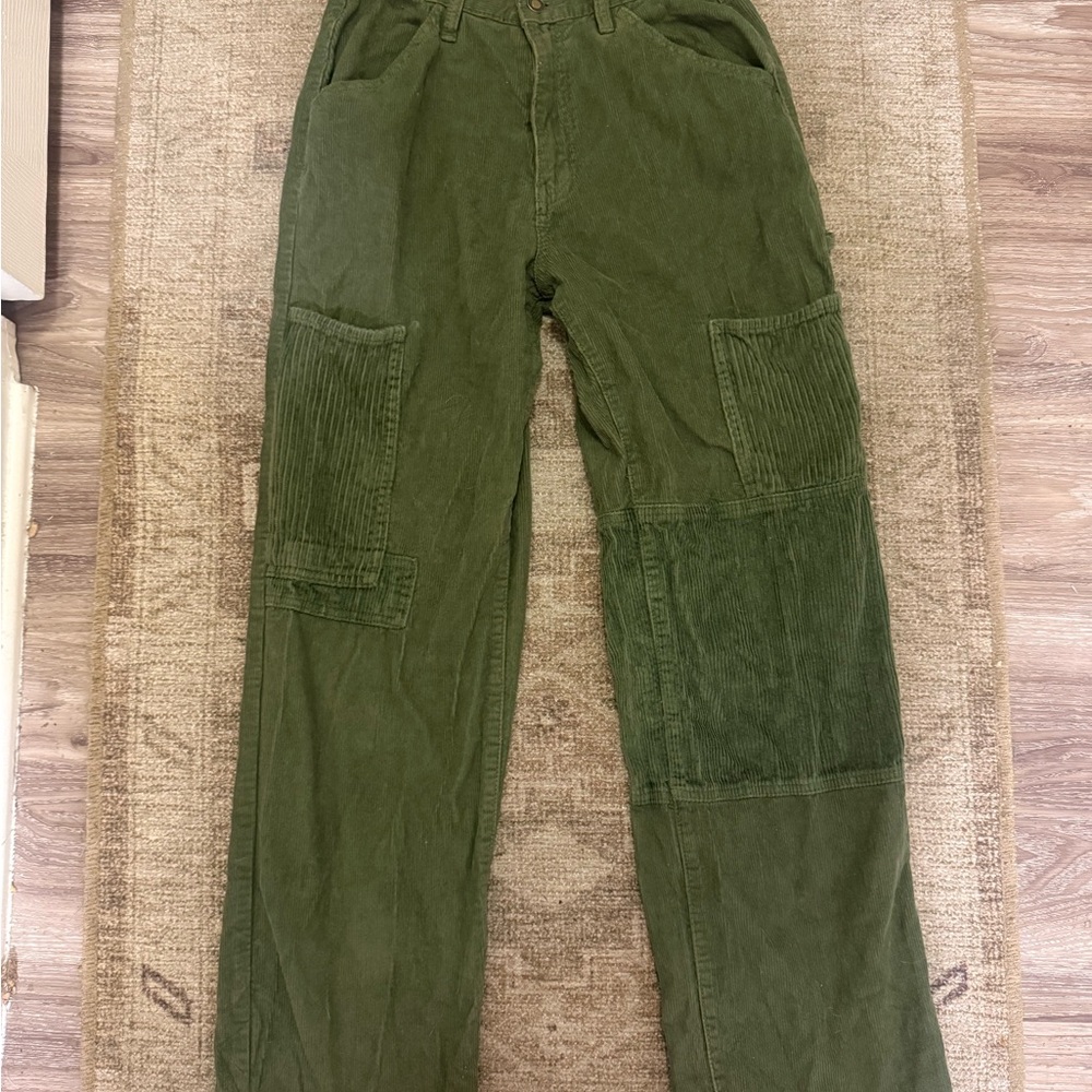 Angel Kiss Olive Green Women's Flare Jeans